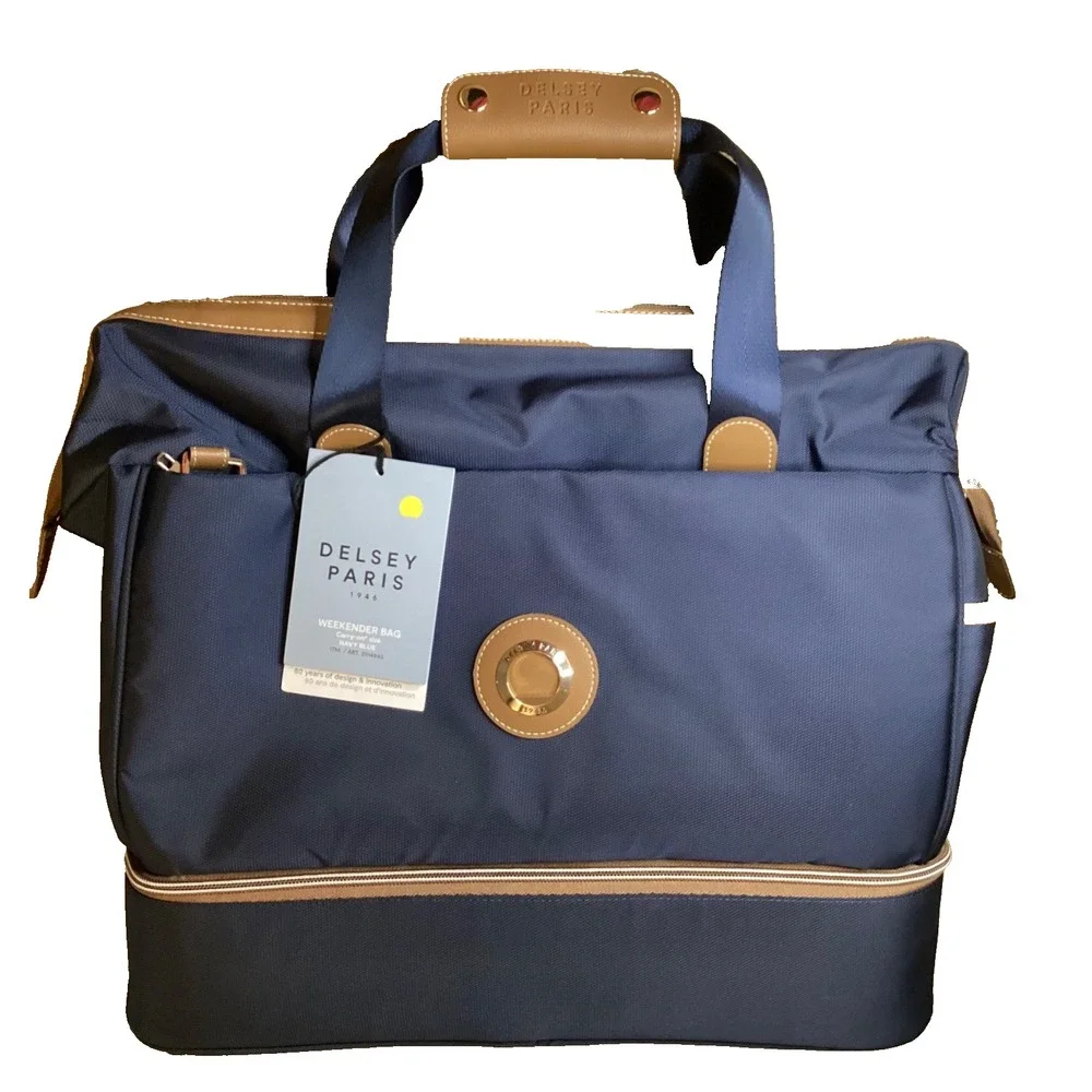 Delsey Paris 1946 Weekend Bag Carry-On Size Limited Edition Navy Blue NWT